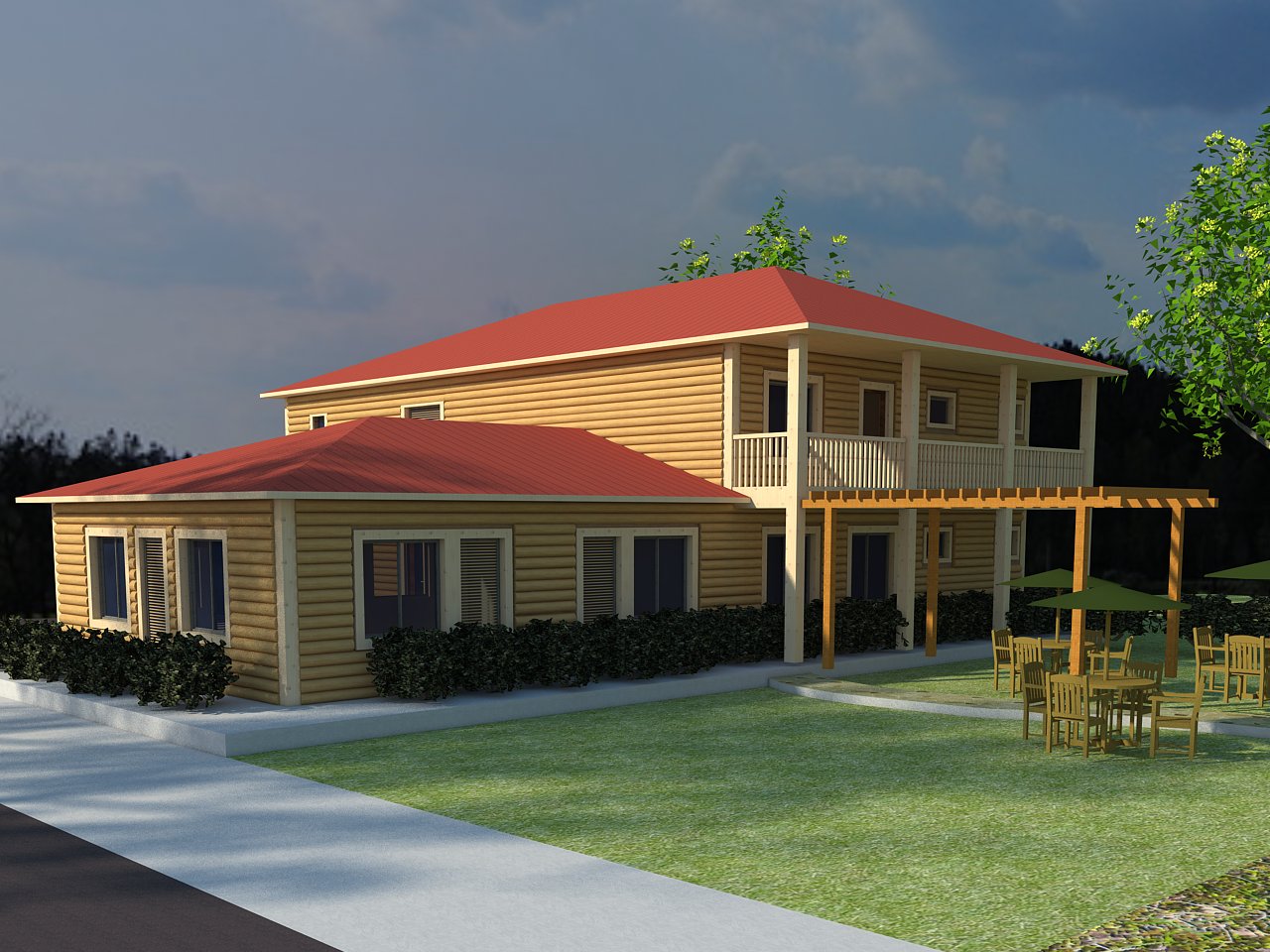 木質(zhì)會(huì)所-中式風(fēng)格-376㎡