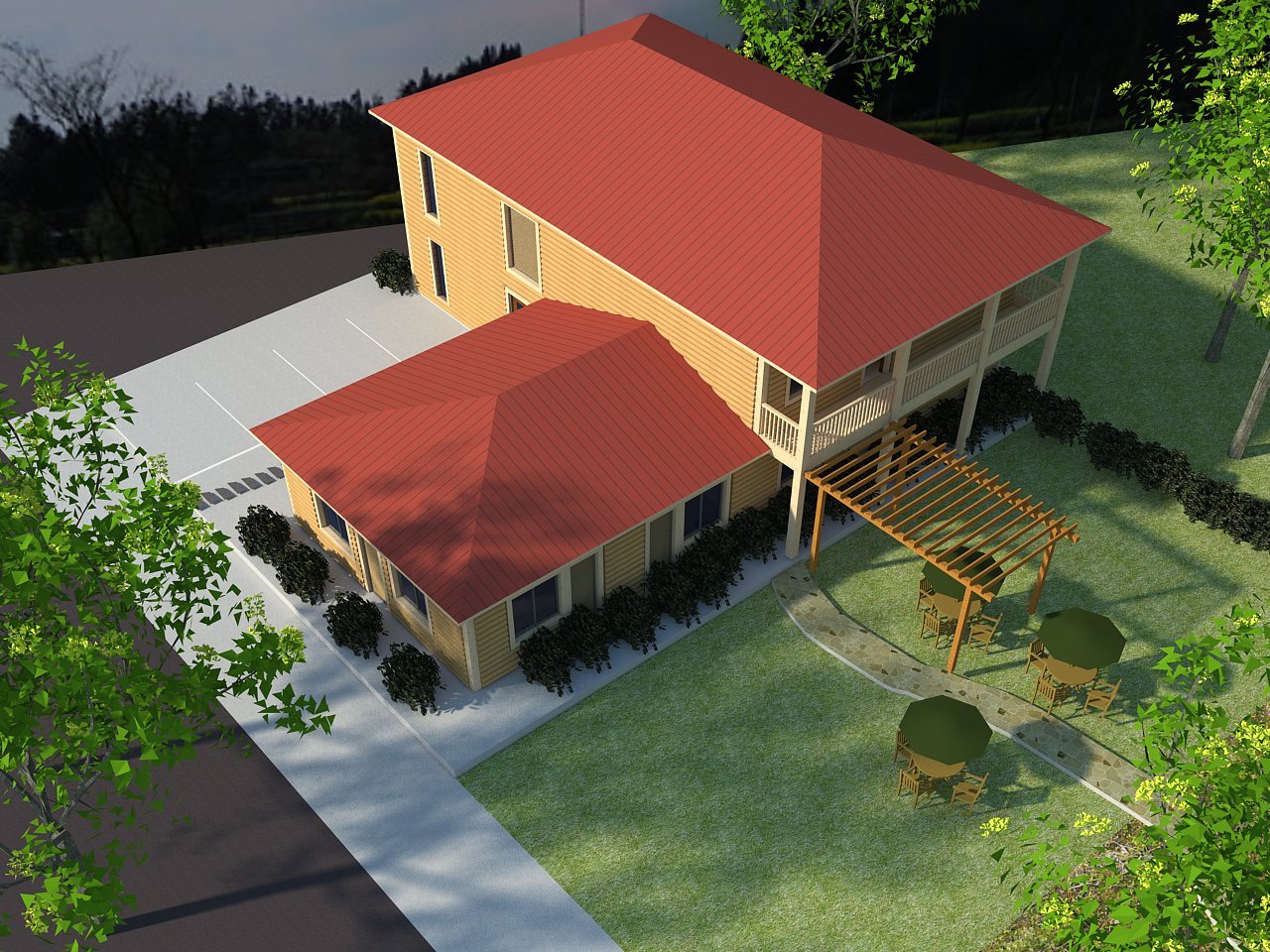 木質(zhì)會(huì)所-中式風(fēng)格-376㎡